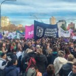 La movilización terminó en Plaza Moreno