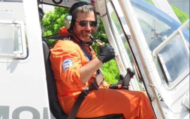 Matías Valenzuela comandaba el Bell 412EP perteneciente a la empresa platense Jas Fly